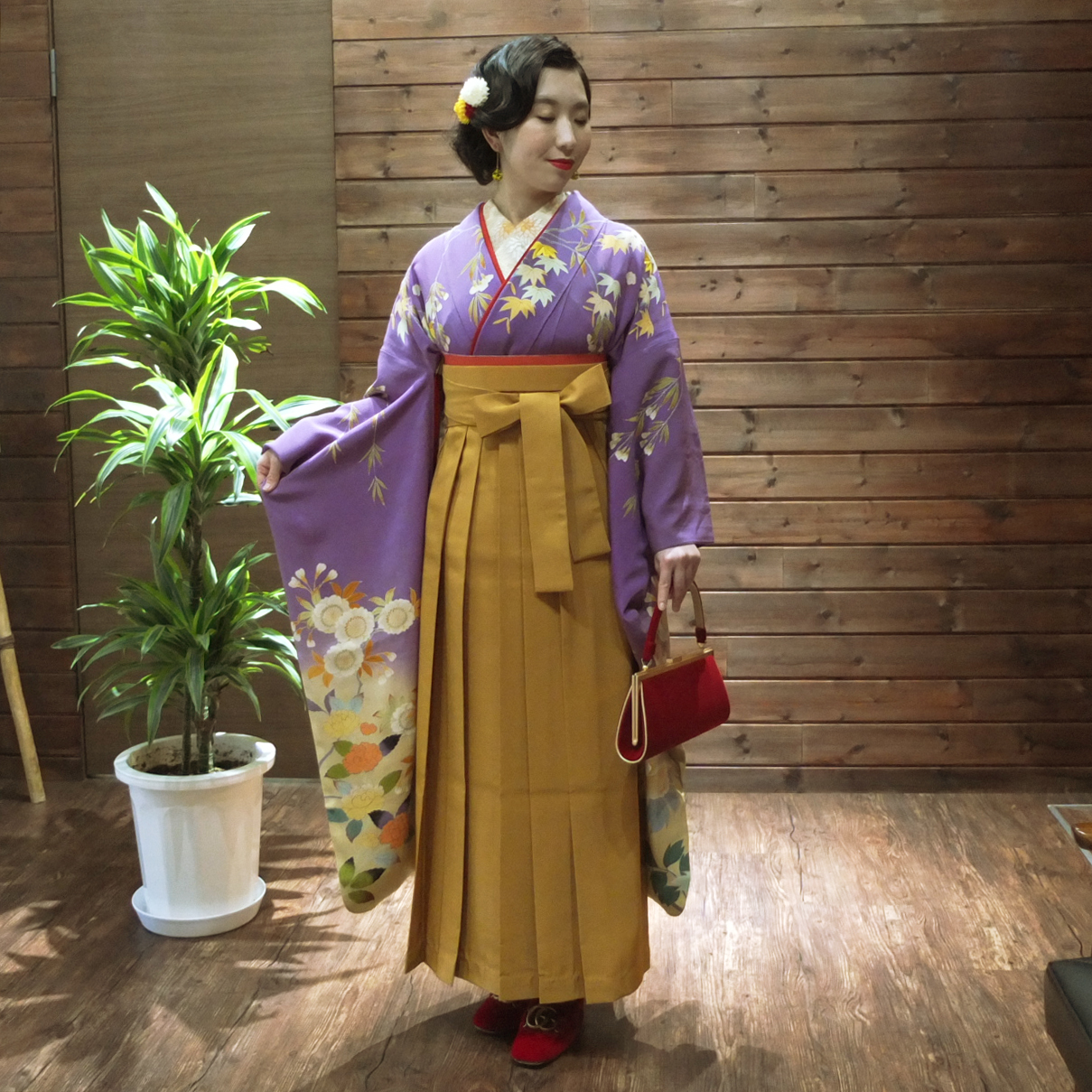 エクルベージュ 女性用袴行灯 日本製 絹100％ | www.tegdarco.com